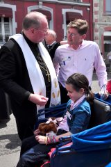 2011 Lourdes Pilgrimage - Archbishop Dolan with Malades (76/267)